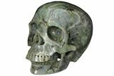 Realistic, Polished Labradorite Skull #127578-2